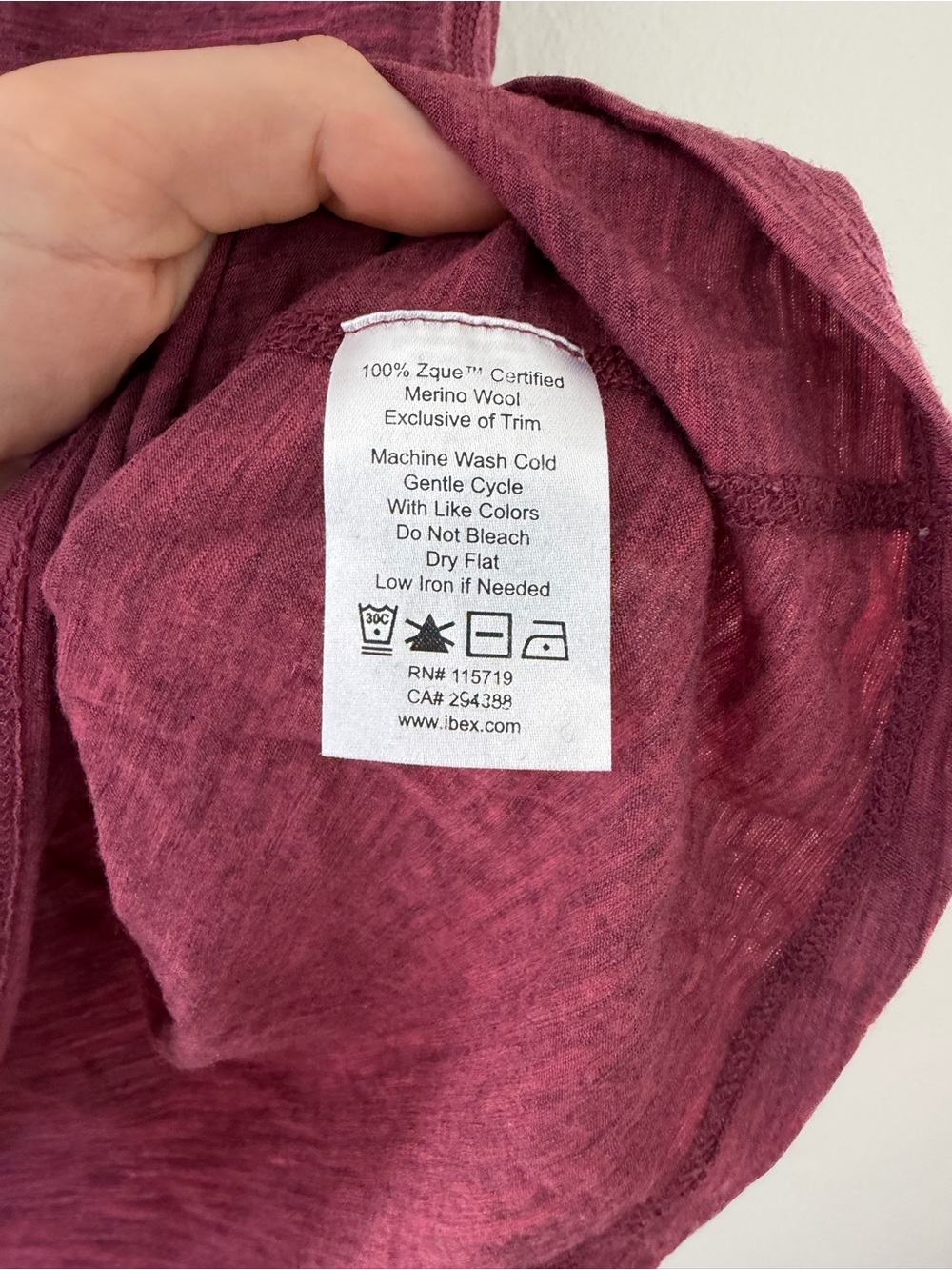 Ibex Merino Wool Burgundy Short Sleeve Scoop Neck Casual Tee Women’s Size XL - Picture 9 of 15
